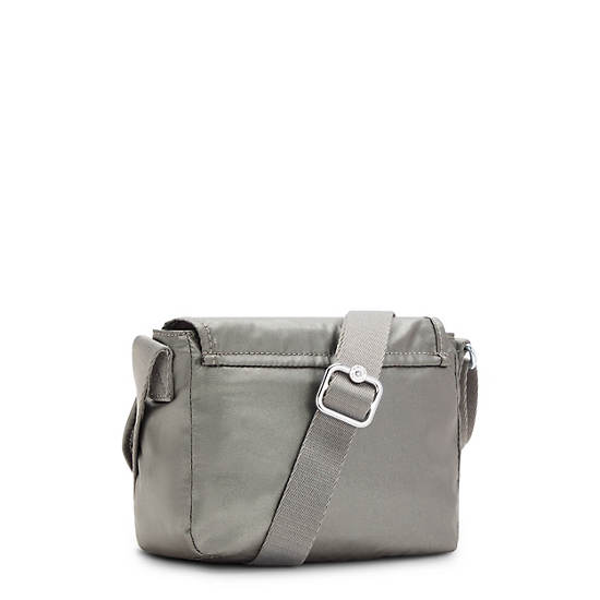 Kipling Sabian Metallic Crossbody Mini Tassen Grijs | BE 1347EB